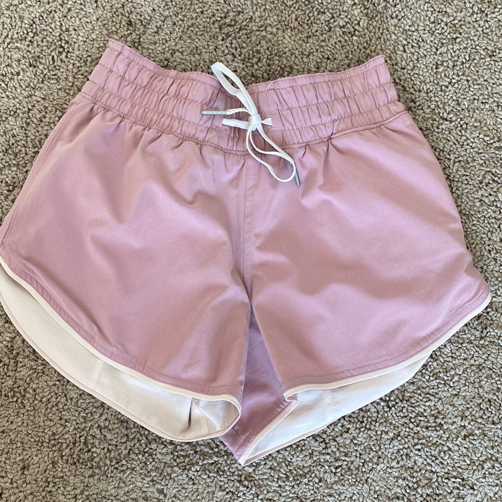 Pink Lululemon Reversible Active Shorts